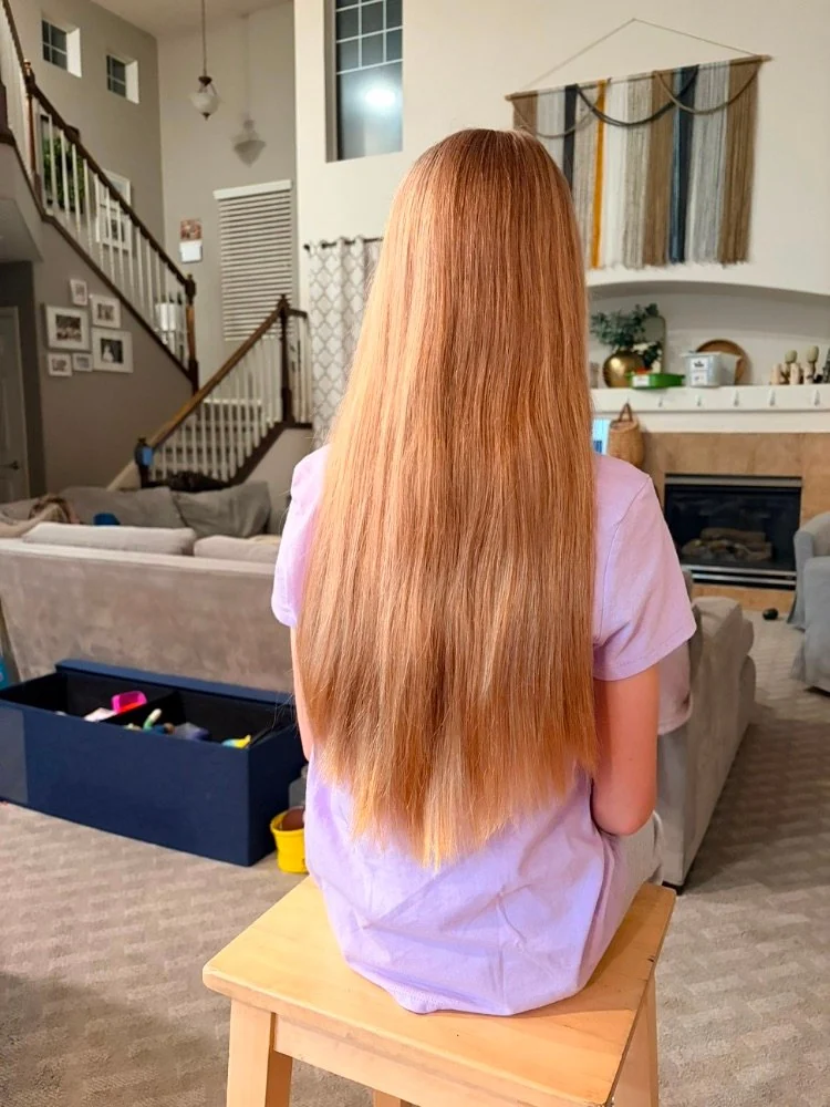 Golden Blonde virgin hair, 14 inches and thick